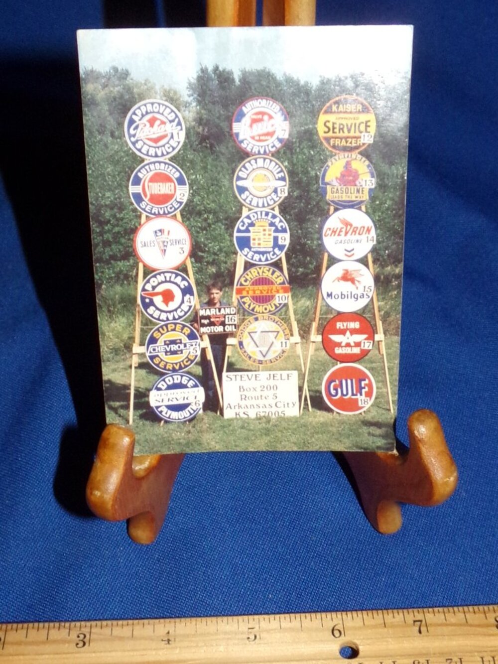 Vintage Auto Sign Company Advertisement Photo - Steve Jelf - Arkansas City, KS
